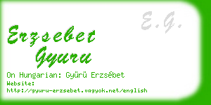 erzsebet gyuru business card
